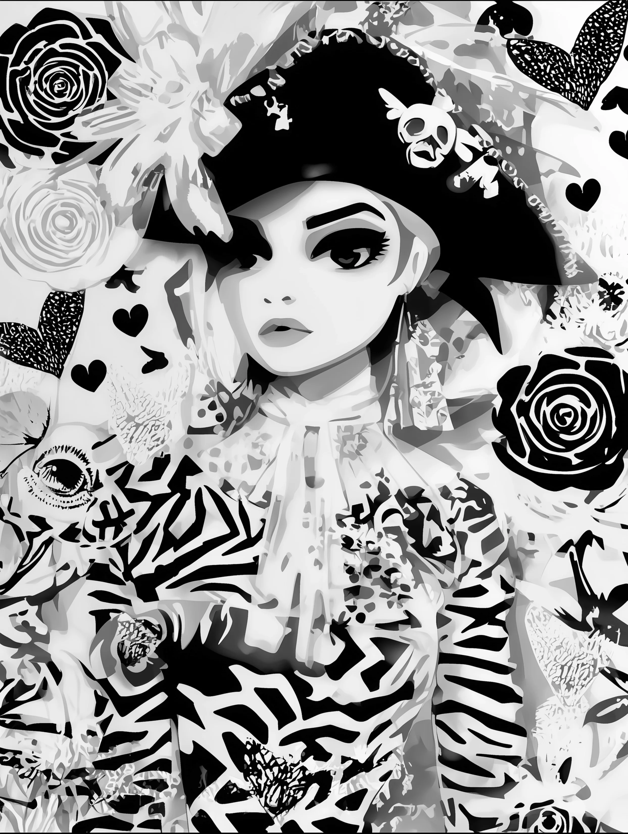 Free printable pirate coloring pages for adults featuring stylish pirate